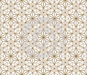 Seamless japanese pattern shoji kumiko in golden