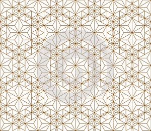 Seamless japanese pattern shoji kumiko in golden