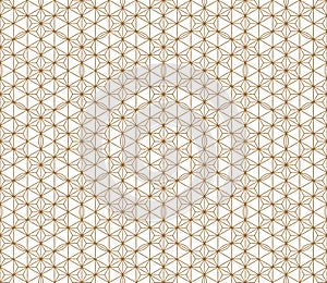 Seamless japanese pattern shoji kumiko in golden