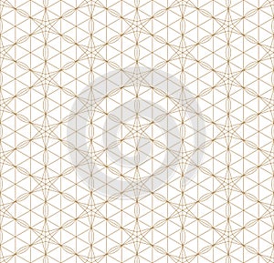 Seamless japanese pattern shoji kumiko in golden