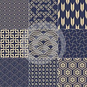 Seamless japanese pattern photo