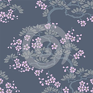 Seamless japanese plum blossom wallpaper