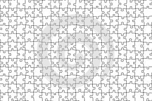 Seamless jigsaw puzzle game pattern. Illustration vector background