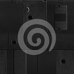 Seamless 4k photo texture material of black plastic tech panel surface