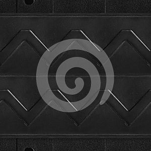 Seamless 4k photo texture material of black plastic tech panel surface