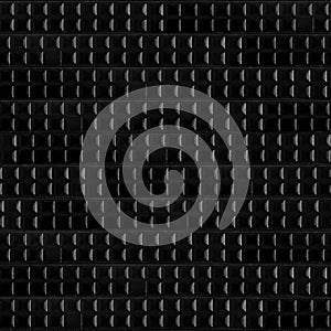Seamless 4k photo texture material of black plastic tile surface pattern