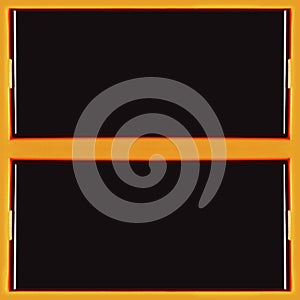 Seamless 4k photo texture material of orange and black plastic tech tile panel surface