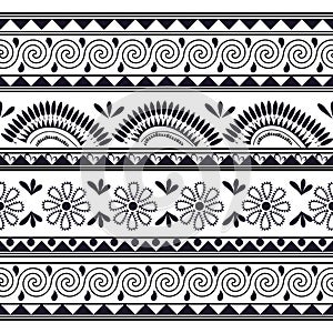 Seamless Kasuri pattern in triba,Gyp sy.Figure tribal embroidery.Indian,l.Aztec style abstract vector illustration photo