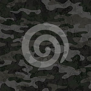 Seamless khaki dirty military camouflage texture pattern vector. Distressed army skin design for textile fabric print and fashion.