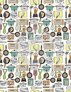 Seamless Kitchen pattern