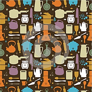 Seamless kitchen pattern