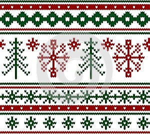 Seamless knitted christmas pattern