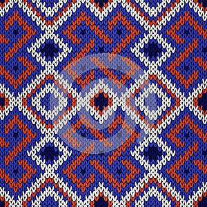 Seamless knitted multicolor pattern