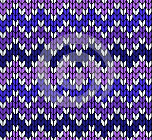 Seamless knitting zigzak pattern