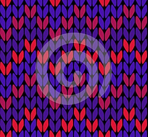 Seamless knitting zigzak pattern