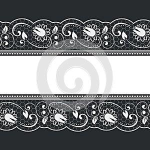 Seamless lace border background
