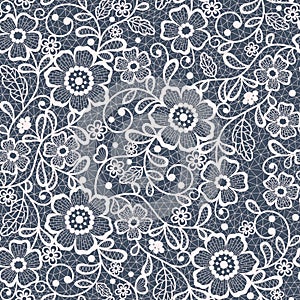 Seamless lace floral background