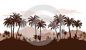Seamless Landscape, Palms