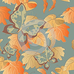 Seamless Leaves Background