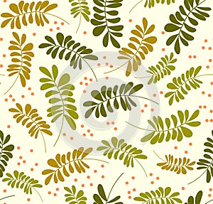 Seamless leaves pattern