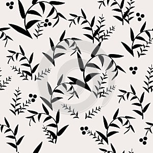 Seamless leaves pattern. vector