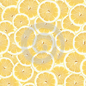 Seamless Lemon Slice Pattern