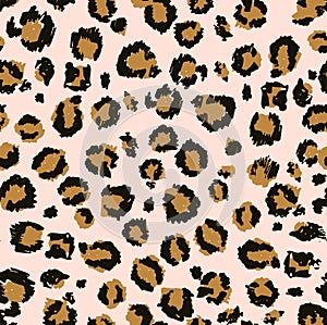 Seamless leopard fur pattern brush design