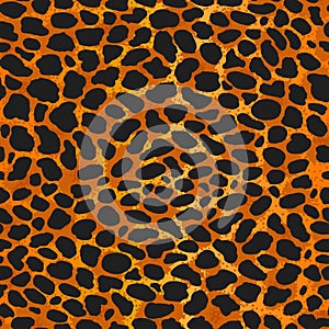 Seamless leopard, ocelot or wild cat fur pattern print
