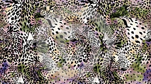 Seamless leopard pattern. Abstract animals pattern