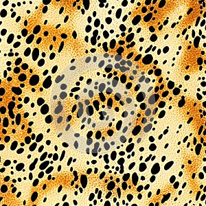 Seamless leopard print pattern - animal skin texture - vector illustration