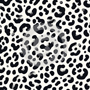 Seamless Leopard Print Pattern - Black.