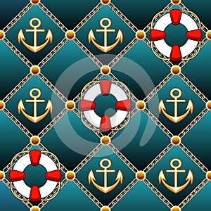 Seamless lifebuoy pattern