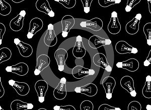 Seamless light bulbs illustration