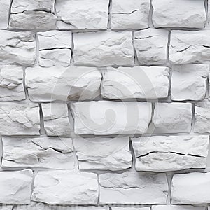 Seamless light gray shades on white brick wall surface texture background for design and decoration