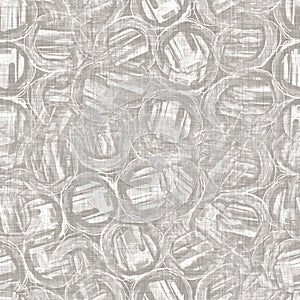 Seamless light grey woven collage linen texture background. Flax hemp fiber natural pattern. Organic fibre close up