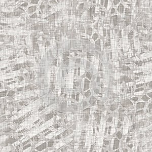 Seamless light grey woven collage linen texture background. Flax hemp fiber natural pattern. Organic fibre close up