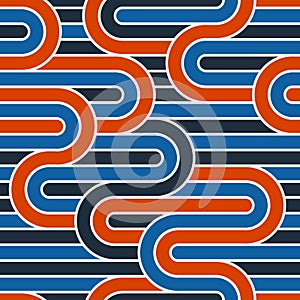 Seamless lines pattern, stripy geometric vector abstract background, linear stripy net, optical maze, web network.