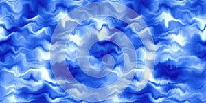 Water blur degrade alcohol ink border background. Seamless liquid flow stripe effect. Distorted tie dye wash variegated photo
