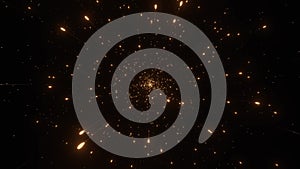 Seamless loop abstract meteoric shower light streaks effect animation. space travel, music performance. animation