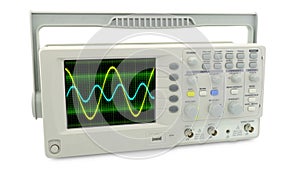 Seamless loop animation. moving sine wave on an oscilloscope cycle