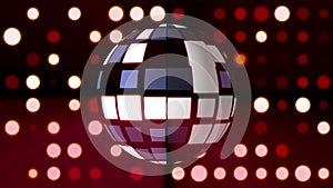 Seamless loop disco ball lights blinking animation background - New quality universal motion dynamic animated colorful