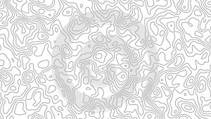 Seamless loop fractal lines background. Topographic map like abstract backdrop