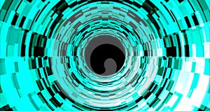 Seamless loop sci-fi futuristic VJ tunnel in blue tones.