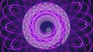 Seamless looping intricate fractal spirals kaleidoscope mandala abstract background.