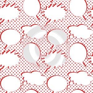 Seamless loud speech balloons background