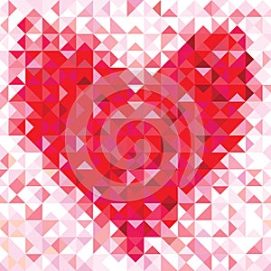 Seamless love pattern of geometric heart