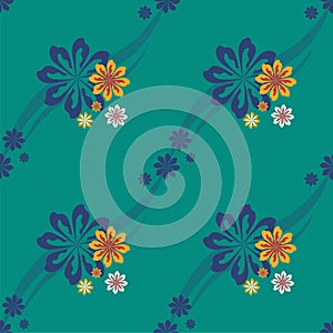 Seamless lush tropical green pattern stock image