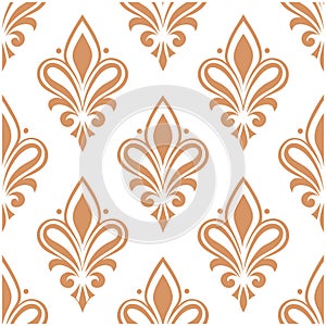 Seamless Luxury Damask Floral Ornament Pattern Vector Design. photo