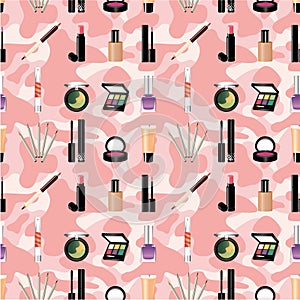 Seamless makeup pattern