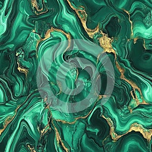 seamless malachite texture with flowing green pattern